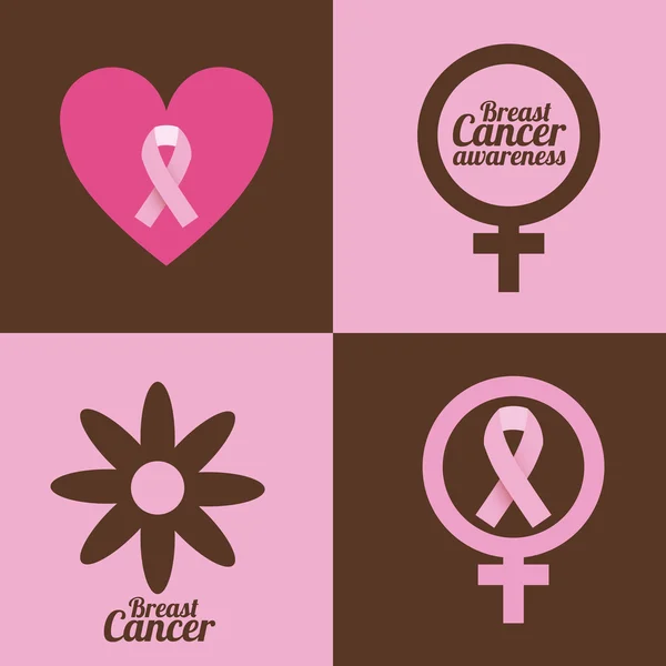 Conception du cancer du sein — Image vectorielle