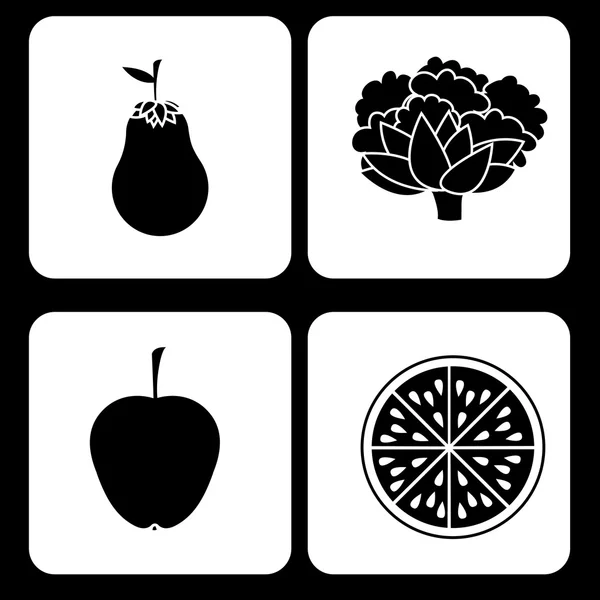 Diseño de alimentos ecológicos — Archivo Imágenes Vectoriales