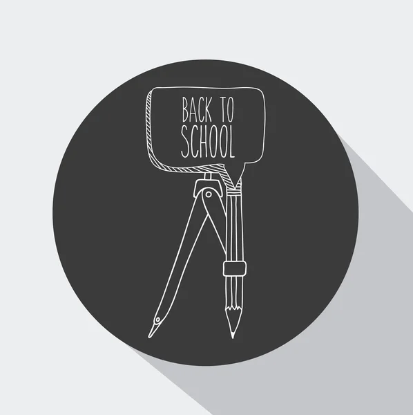 Terug naar school ontwerp — Stockvector