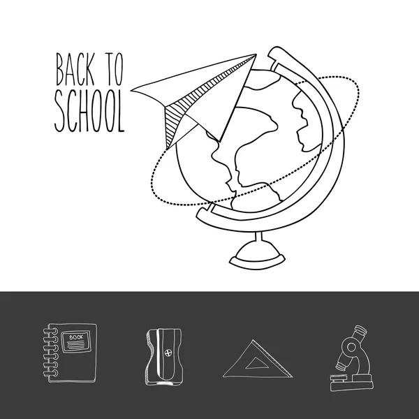 Conception de retour à l'école — Image vectorielle