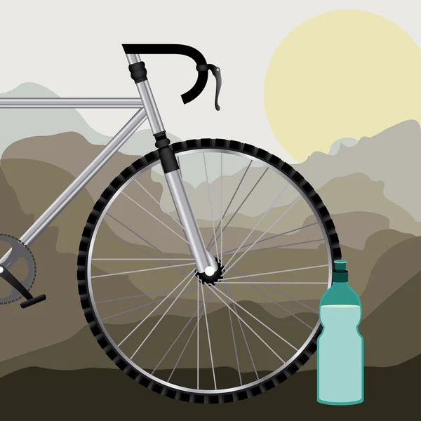 Estilo de vida bicicleta diseño — Vector de stock