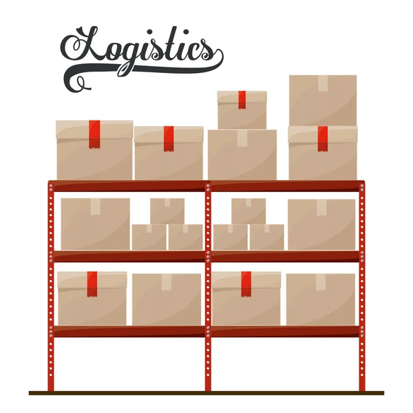 Logistiek en levering ontwerp — Stockvector
