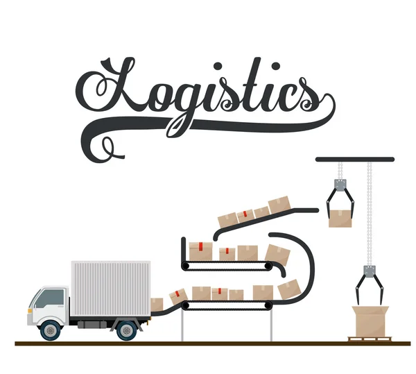 Logistika a rozvoz design — Stockový vektor