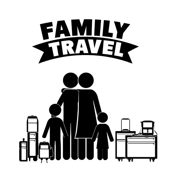 Podróży rodziny projekt — Wektor stockowy