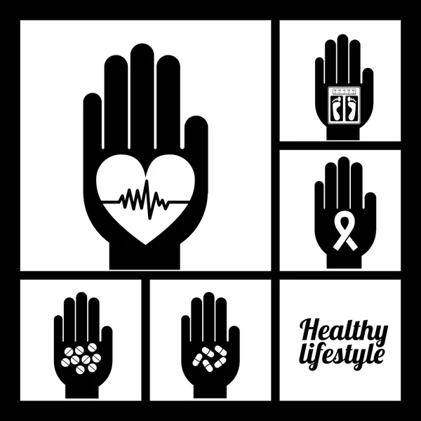 Healty Lifestyle design — Stock Vector