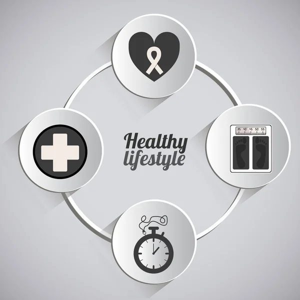 Healty Diseño de estilo de vida — Vector de stock