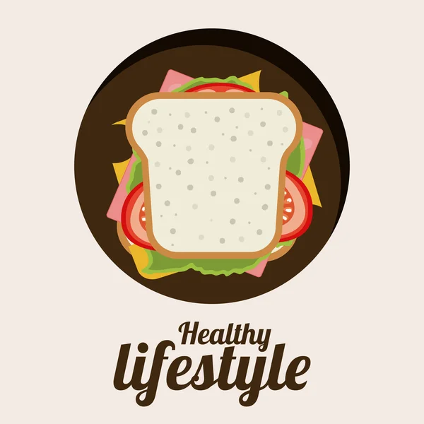 Healty Diseño de estilo de vida — Vector de stock