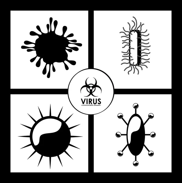 Diseño del virus — Vector de stock