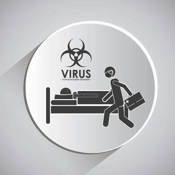 Desain virus - Stok Vektor