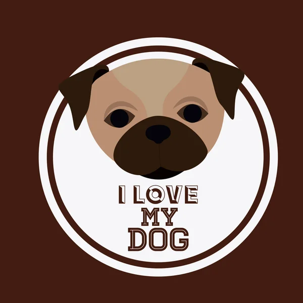 Láska pet design — Stockový vektor