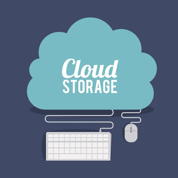 Cloud Storage design — Stock Vector
