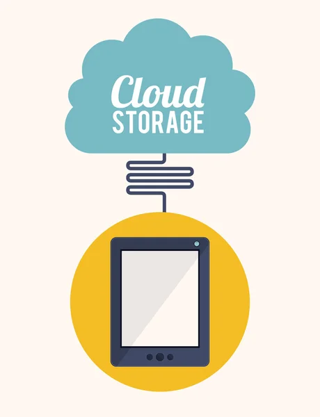 Conception de stockage Cloud — Image vectorielle