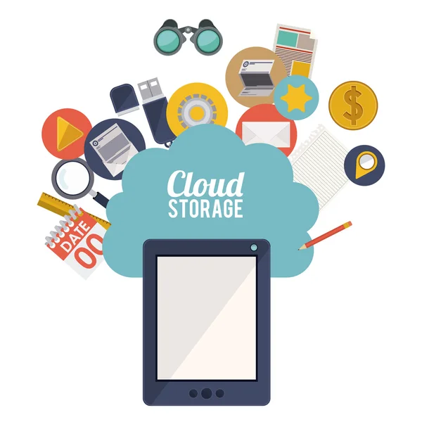 Cloud Storage design — Stock Vector