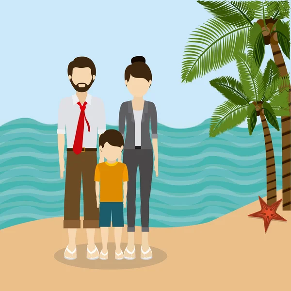 Reisedesign für Familien — Stockvektor
