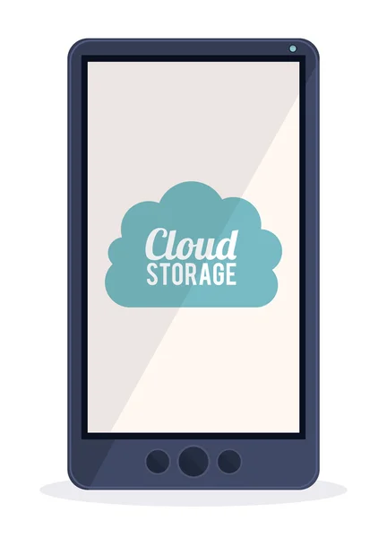 Conception de stockage Cloud — Image vectorielle