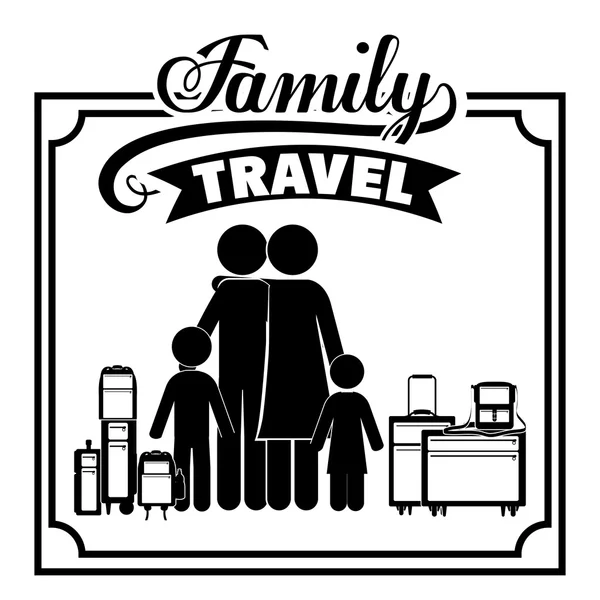 Familie reizen ontwerp — Stockvector