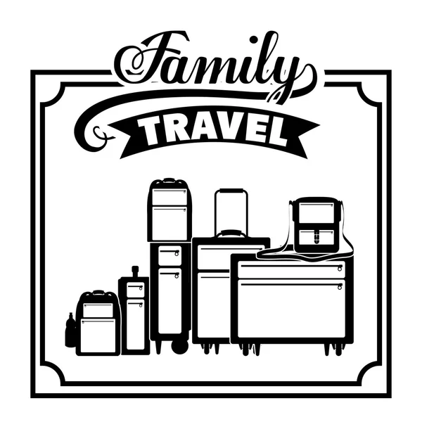 Family travel design — Stock Vector