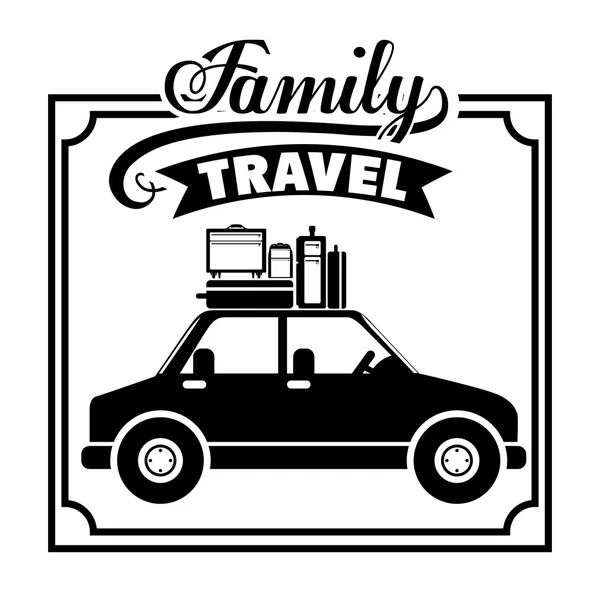 Design viaggio famiglia — Vettoriale Stock