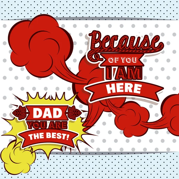 Fathers day design — Stock Vector