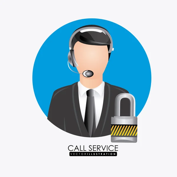 Call center design — Stock Vector