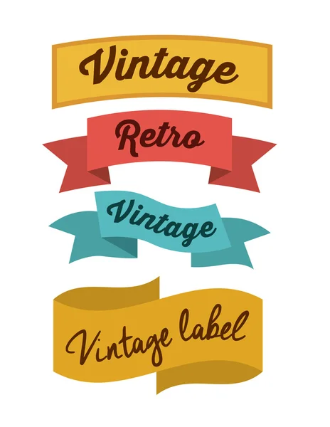 Design d'étiquettes rétro et vintage — Image vectorielle