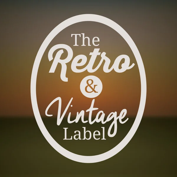 Retro and Vintage label — Stock Vector