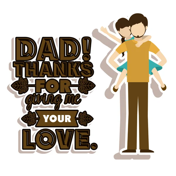 Fathers day design — Stock Vector