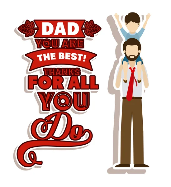 Fathers day design — Stock Vector