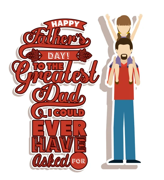 Fathers day design — Stock Vector