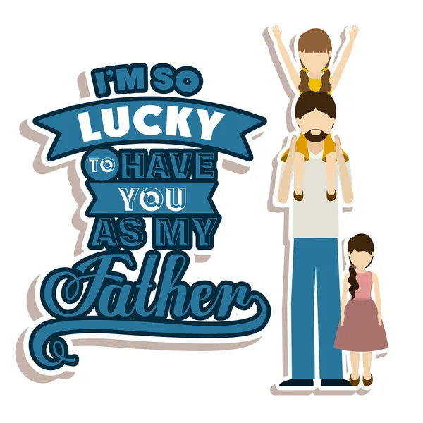 Fathers day design — Stock Vector