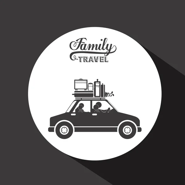 Diseño de viaje familiar — Archivo Imágenes Vectoriales