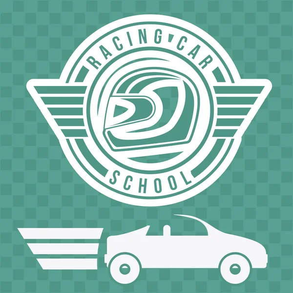 Racing School design — Stock Vector