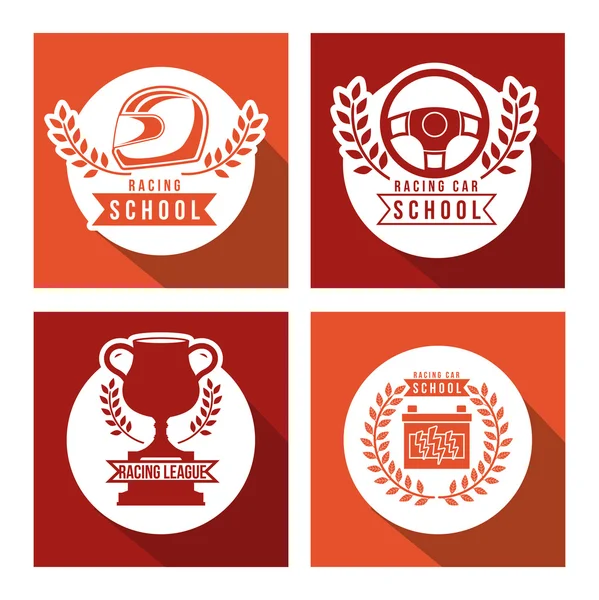 Racing School ontwerp — Stockvector