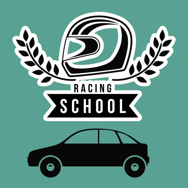 Design della Racing School — Vettoriale Stock