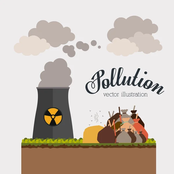 Pollution design — Stock Vector