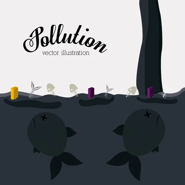 Conception de pollution — Image vectorielle