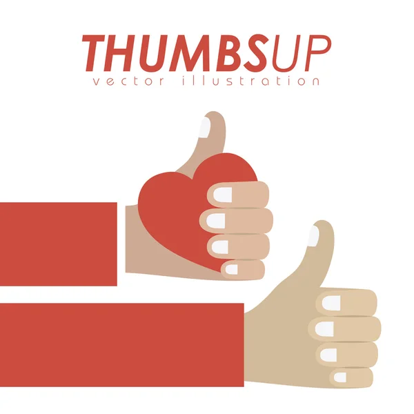 Thumbs up design — Stock Vector