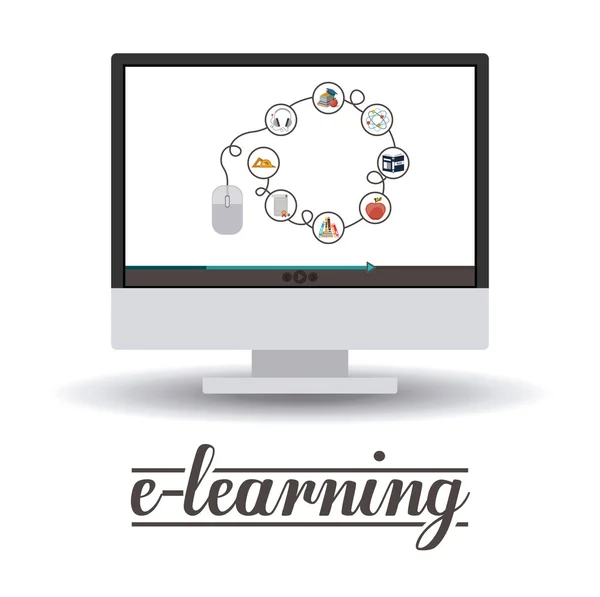 Progettazione e-learning — Vettoriale Stock