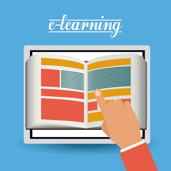 Progettazione e-learning — Vettoriale Stock