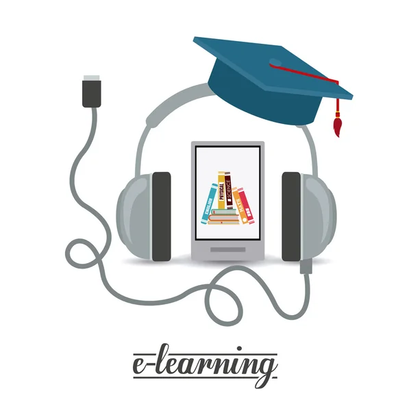 Progettazione e-learning — Vettoriale Stock