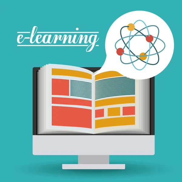 Progettazione e-learning — Vettoriale Stock