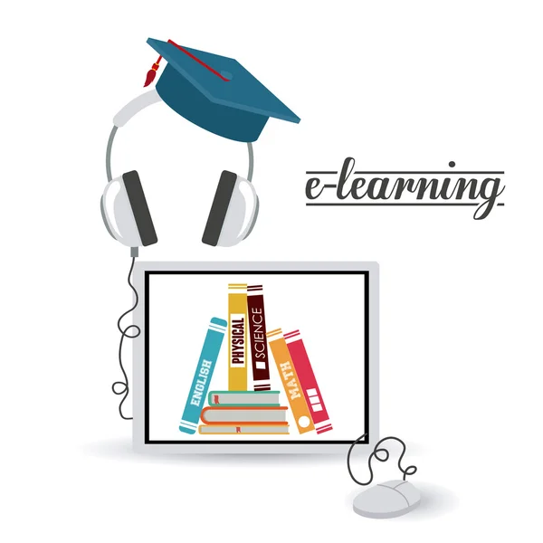 Progettazione e-learning — Vettoriale Stock