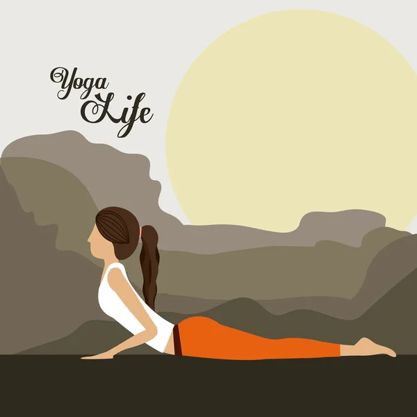 Yoga Life design — стоковый вектор