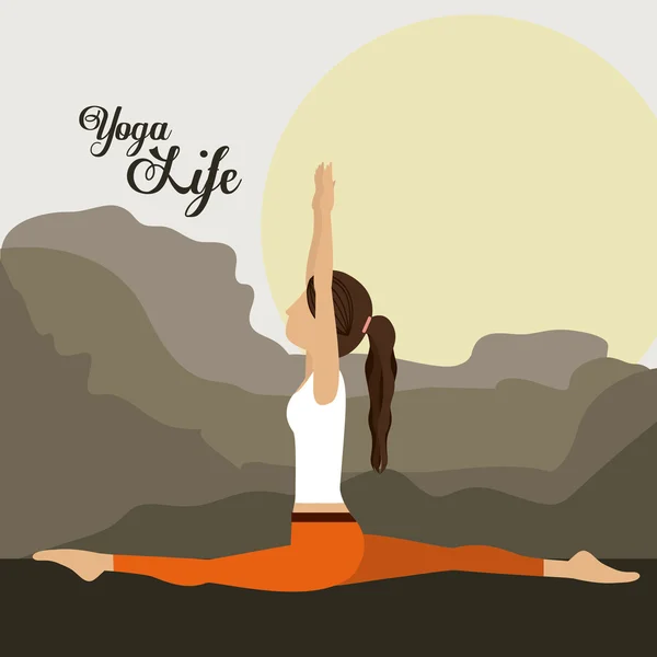 Yoga Life design — стоковый вектор