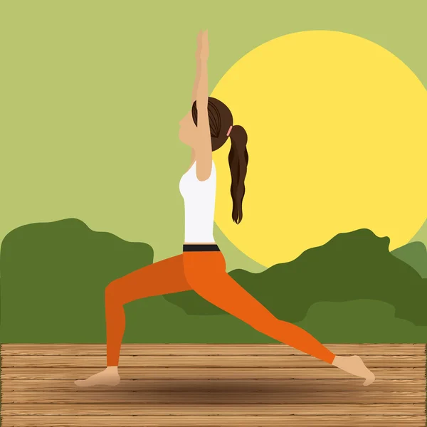 Yoga design de viață — Vector de stoc