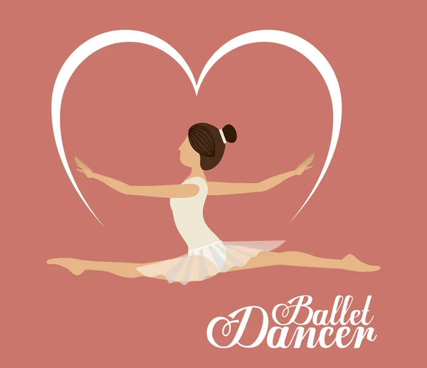Balletto danza design — Vettoriale Stock