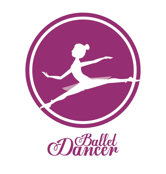 Diseño de danza de ballet — Vector de stock