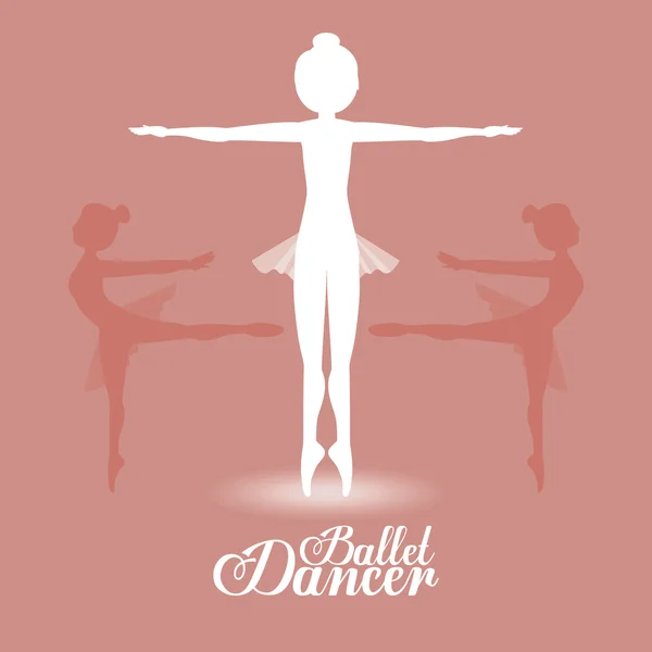 Ballet dance design — Stock Vector