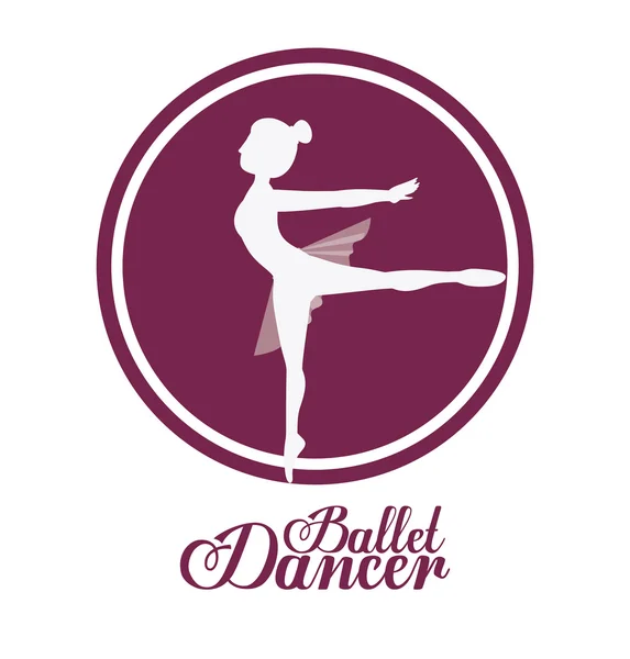 Design de dança ballet — Vetor de Stock