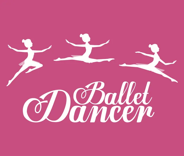 Diseño de danza de ballet — Vector de stock